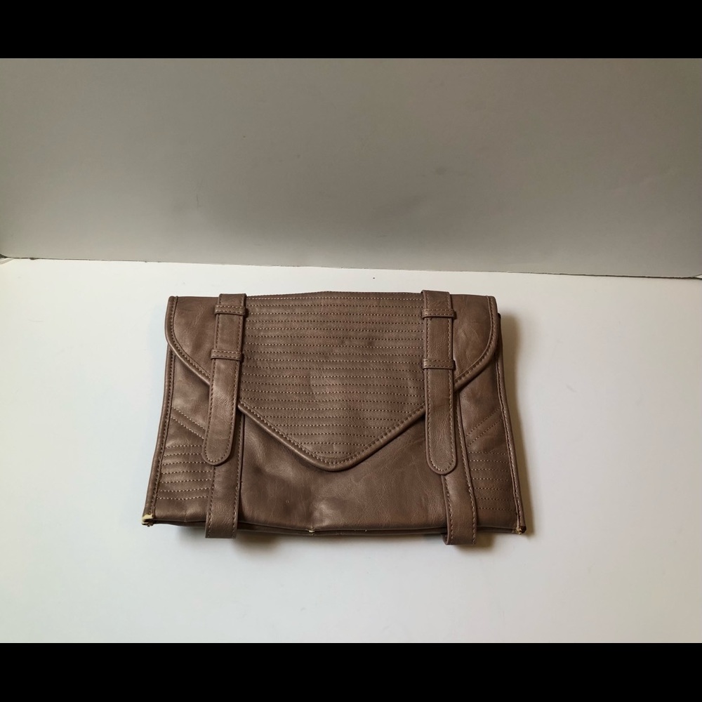 BCBGeneration Metallic Pink Envelope Clutch